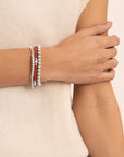 Sparkling Jewels Armband Silver - Crystal Tube White CZ SB-S-3MM-TB01