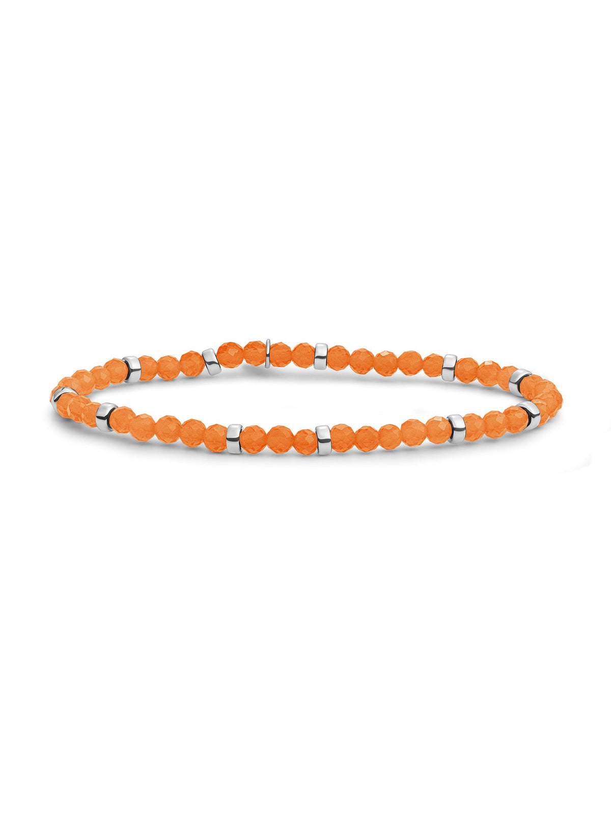 Sparkling Jewels Armband Roundel Interstellar Rode Aventurijn SB-GEM28-MIX-RDL Zilverkleurig