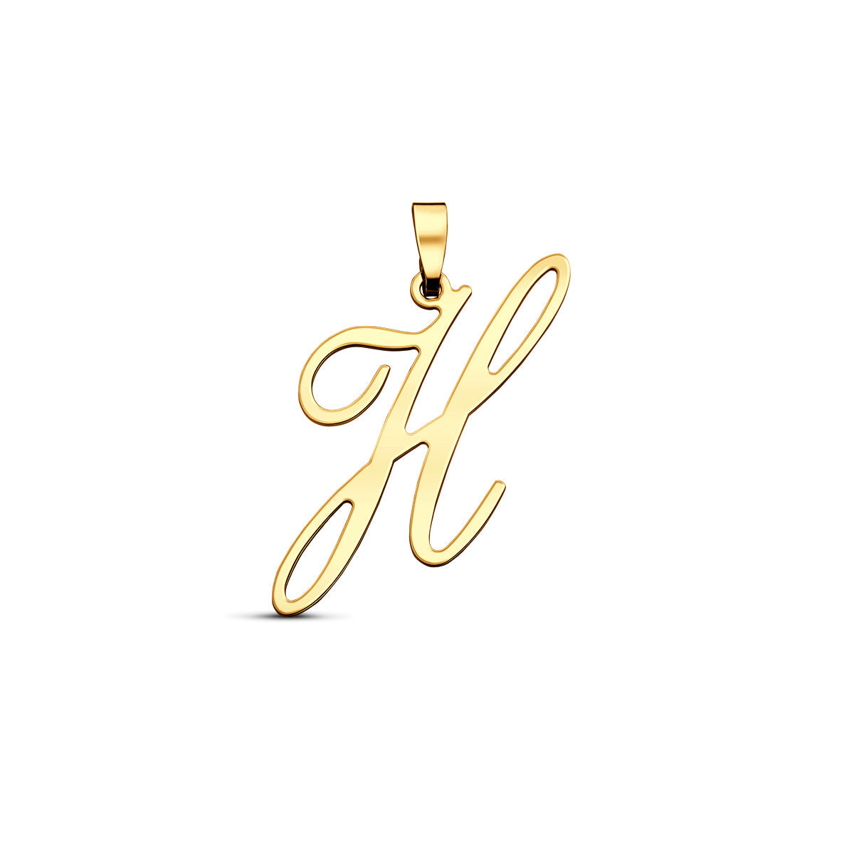 Hanger sierletter H 30 mm 14K geelgoud #Letter_H