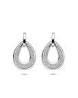 Zilveren gerhodineerde oorhangers druppel zirkonia 19 mm - 1341319