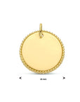 9K Geelgouden 9k graveerhanger rond 16 mm - 8000277 - PansiteNederland.nl