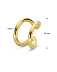 Zilveren vergulde ear cuff 12 mm 1 micron - 2104165