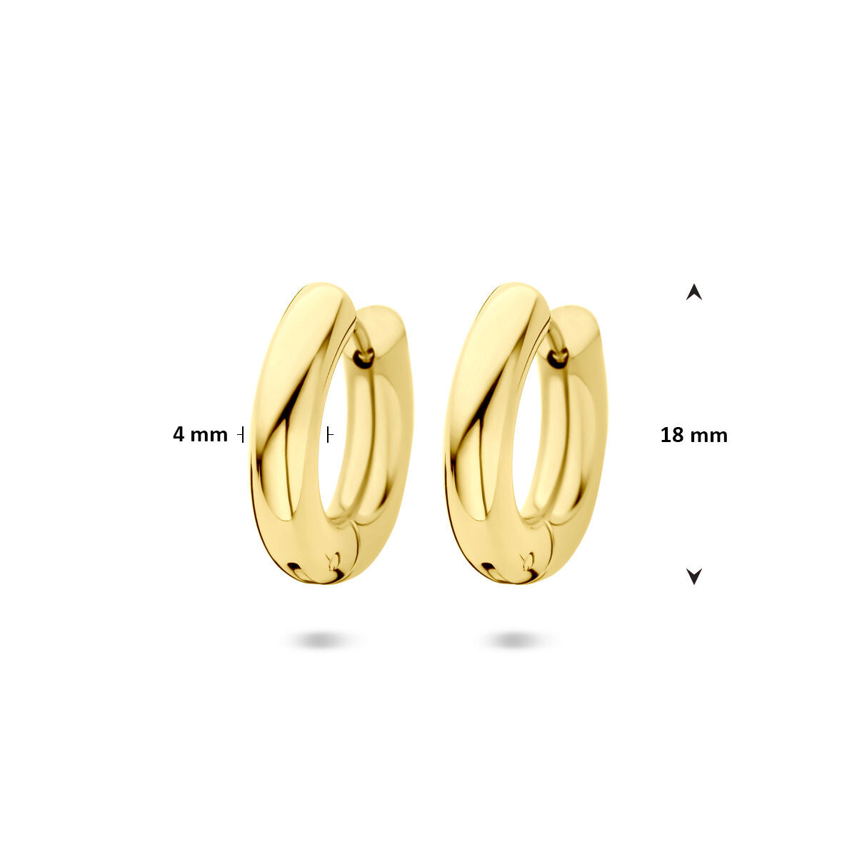 Fantasy Collection Oorbellen ion plating 18 mm edelstaal