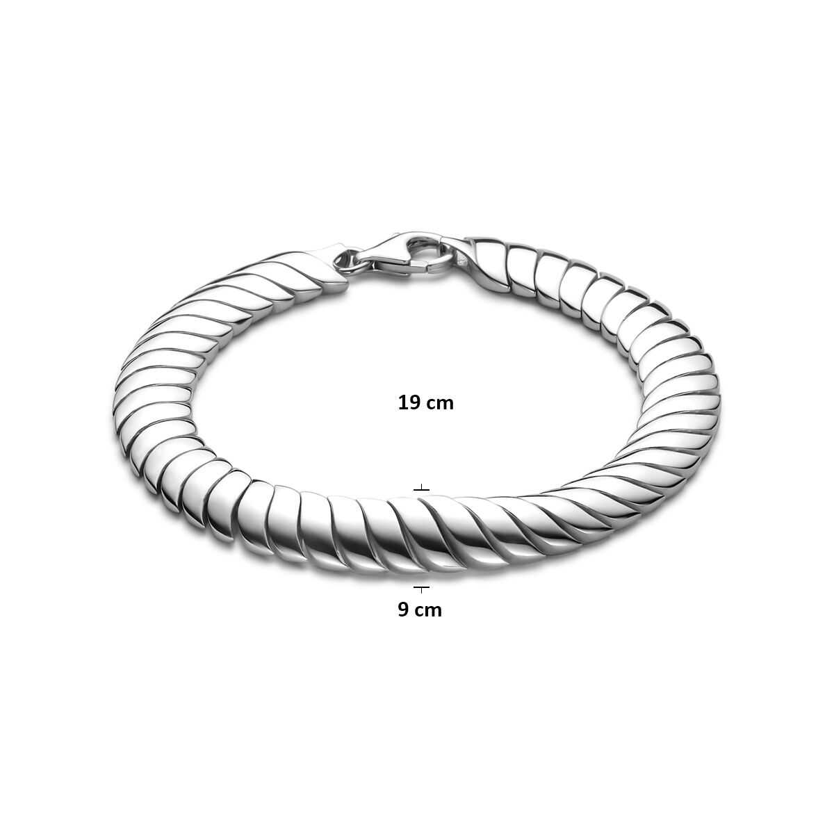 Fantasy Collection Armband omega 9 mm 19 cm zilver