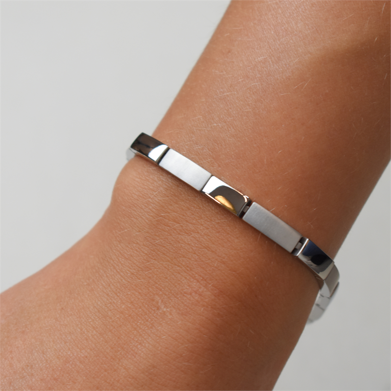 Boccia Titanium Armband 03036-01 Zilverkleurig 200 mm