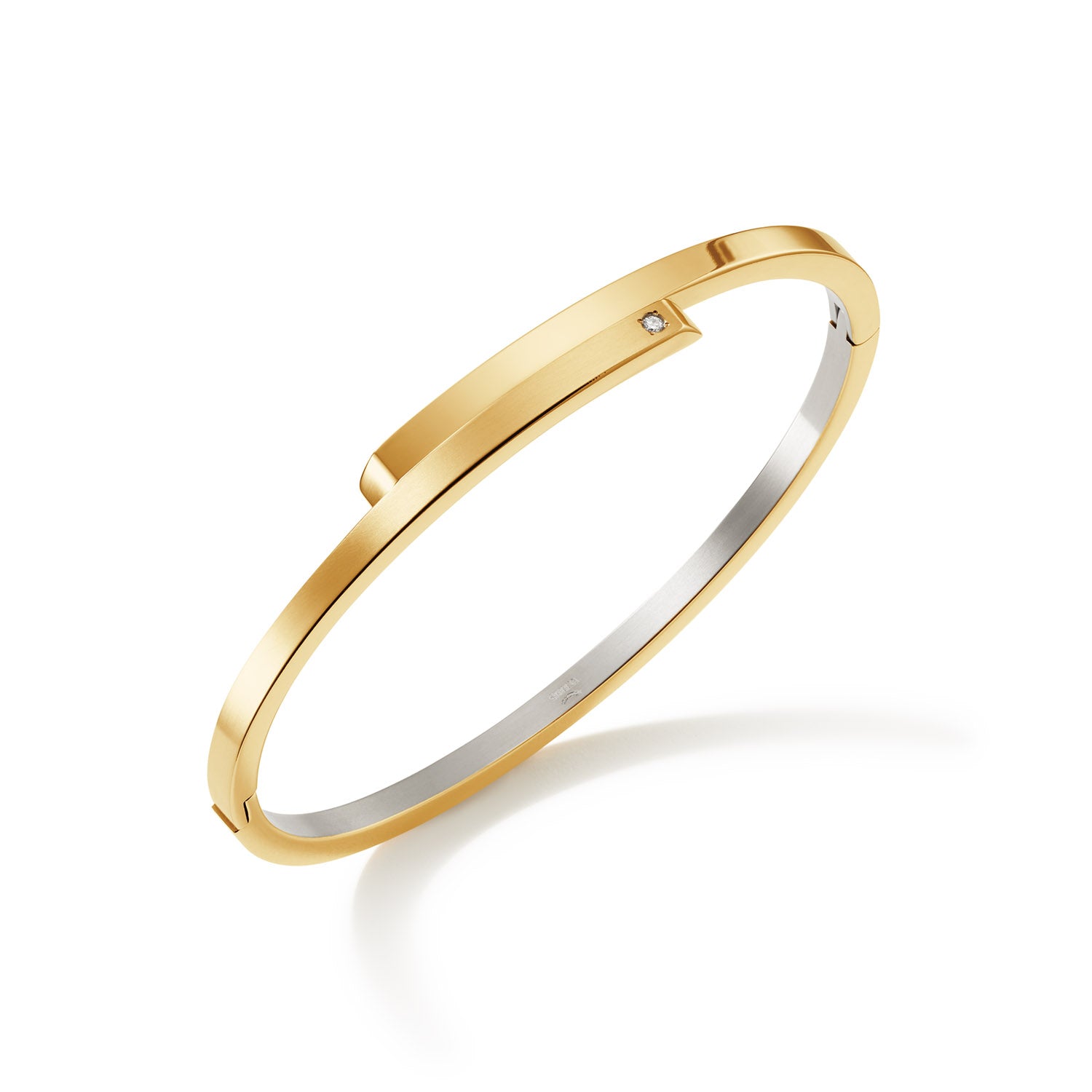 Boccia Titanium Diamant Armband 03041-06 Goudkleurig 60 mm