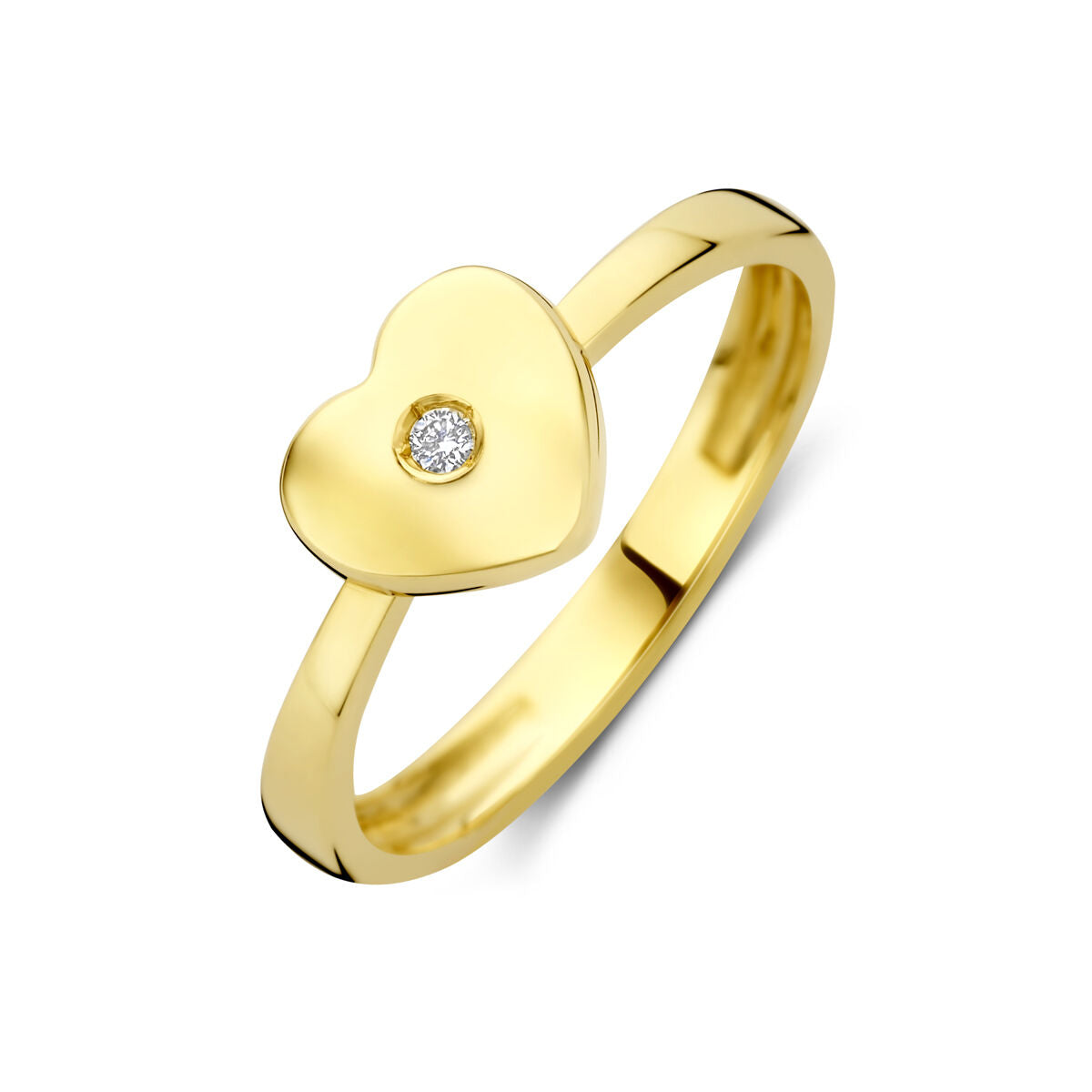 Fantasy Collection Ring hartje lab grown diamant 0.01ct g vs 14K geelgoud