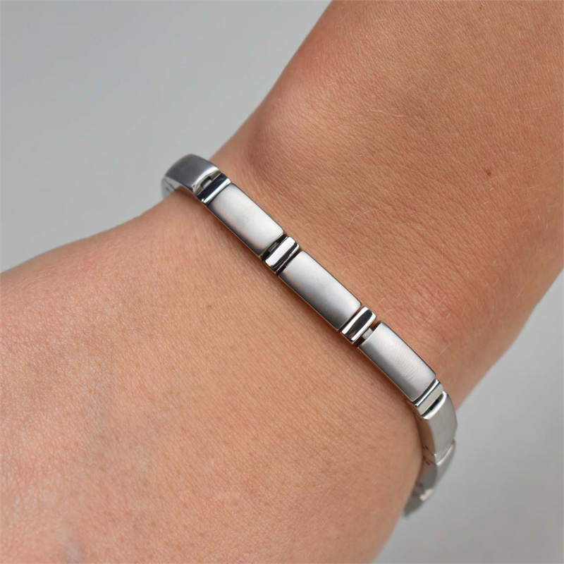Boccia Titanium Armband 0371-01 Zilverkleurig 210 mm