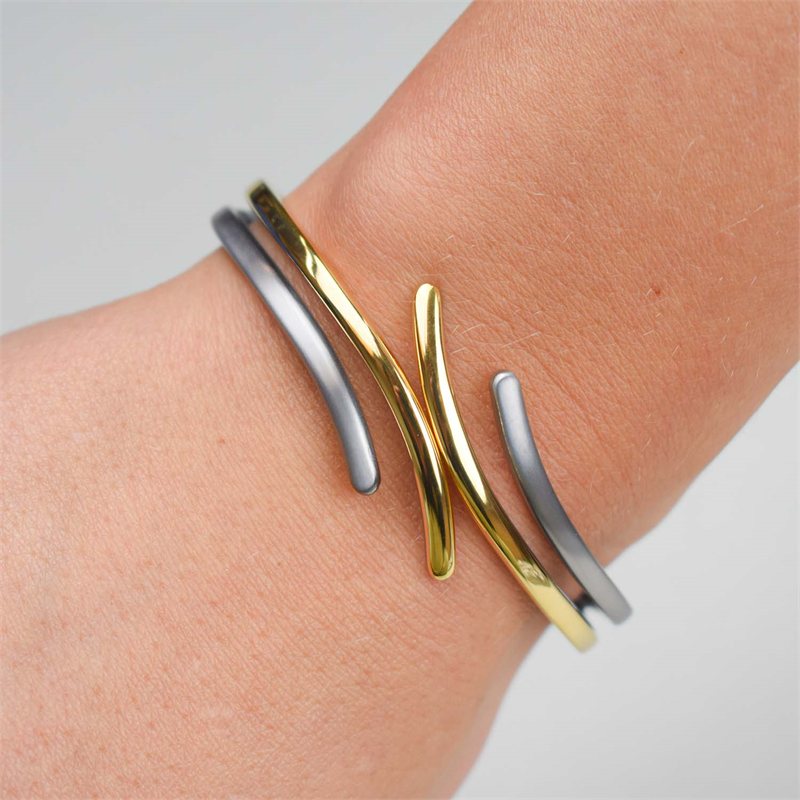Boccia Titanium Armband 0396-03 Goudkleurig 63 mm
