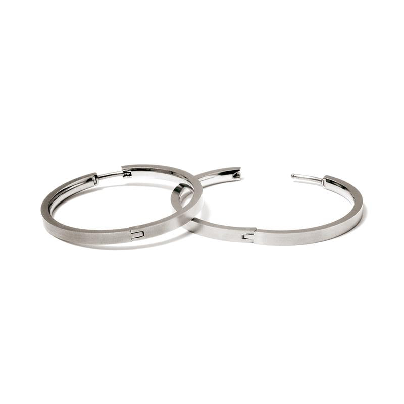 Boccia Titanium Oorbellen 0516-01 Zilverkleurig 32.5 mm