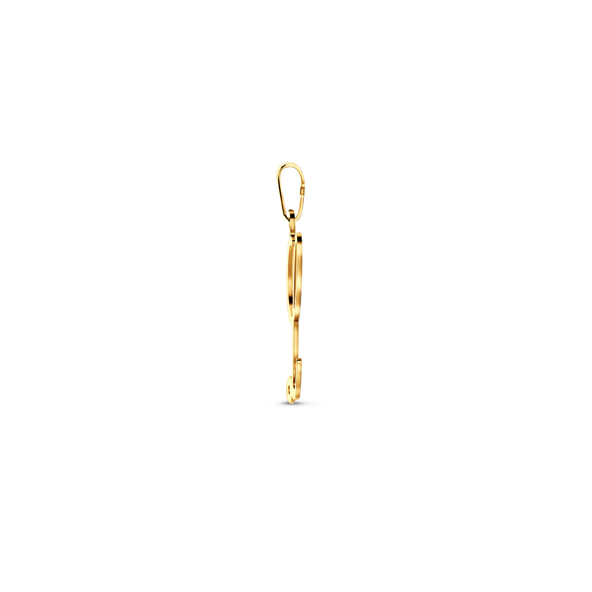 Hanger sierletter L 20 mm 14K geelgoud #Letter_L