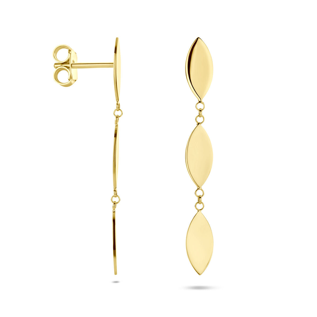 Fantasy Collection Hangende oorbellen 37 mm 14K geelgoud