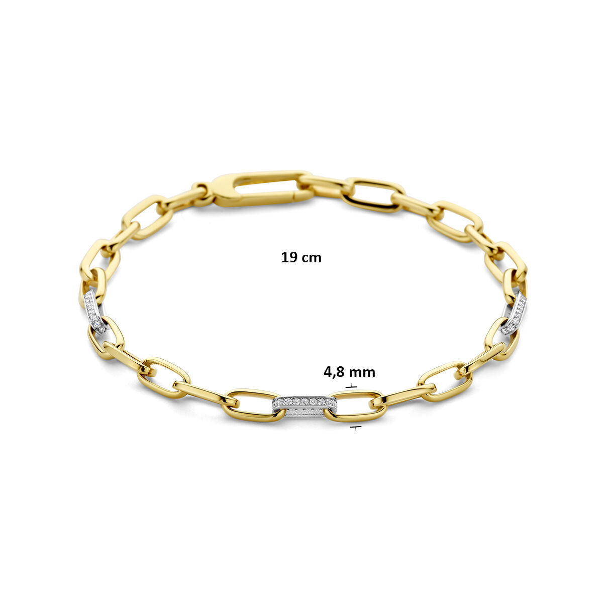 Fantasy Collection Armband closed forever diamant 0.27ct g si 4,8 mm 19 cm 14K bicolor goud