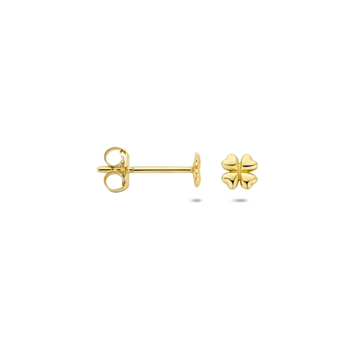 Fantasy Collection Oorbellen klavertje 3,5 mm 14K geelgoud