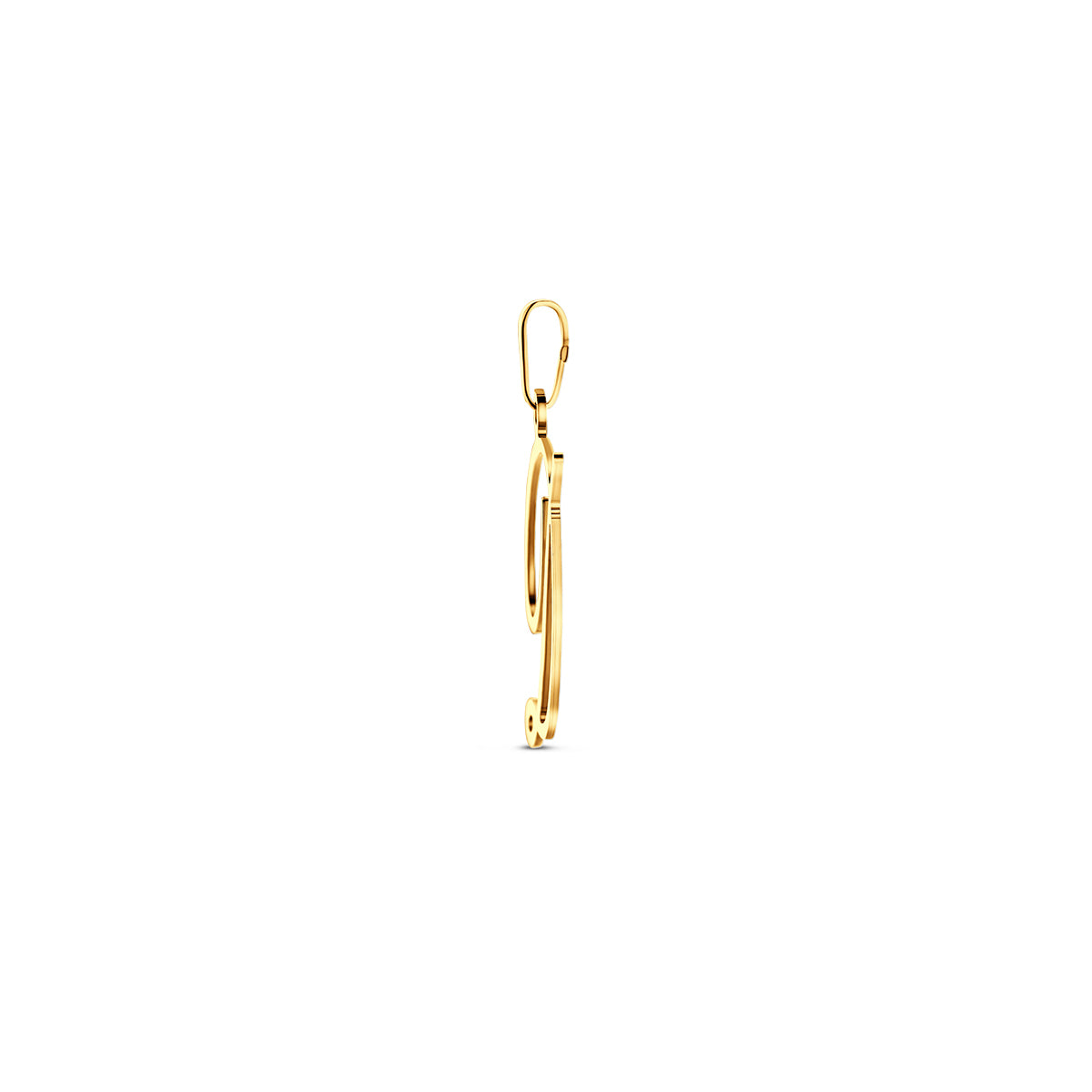 Hanger sierletter D 20 mm 14K geelgoud #Letter_D