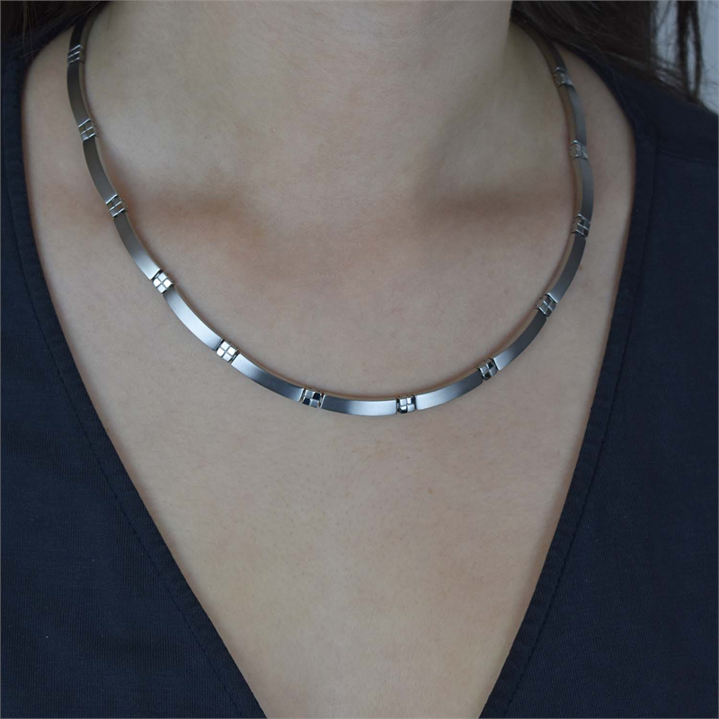 Boccia Titanium Ketting 0831-01 Zilverkleurig 450 mm