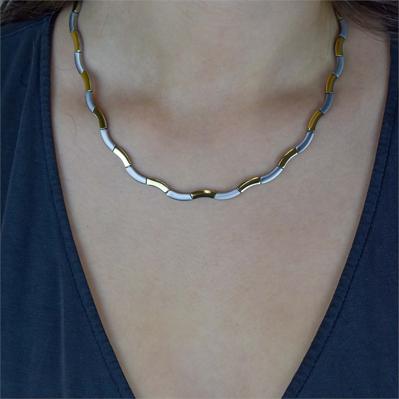 Boccia Titanium Ketting 0844-02 Goudkleurig 450 mm