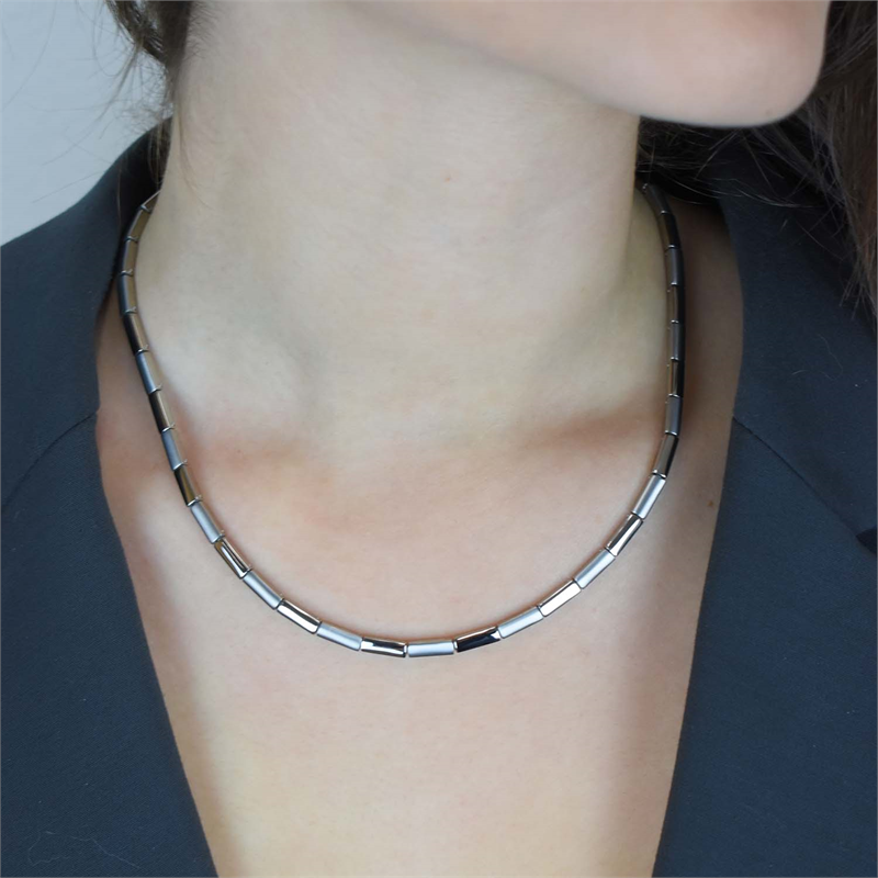 Boccia Titanium Ketting 0866-01 Zilverkleurig 450 mm