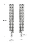 Zilveren gerhodineerde oorhangers zirkonia 36 mm - 1341944