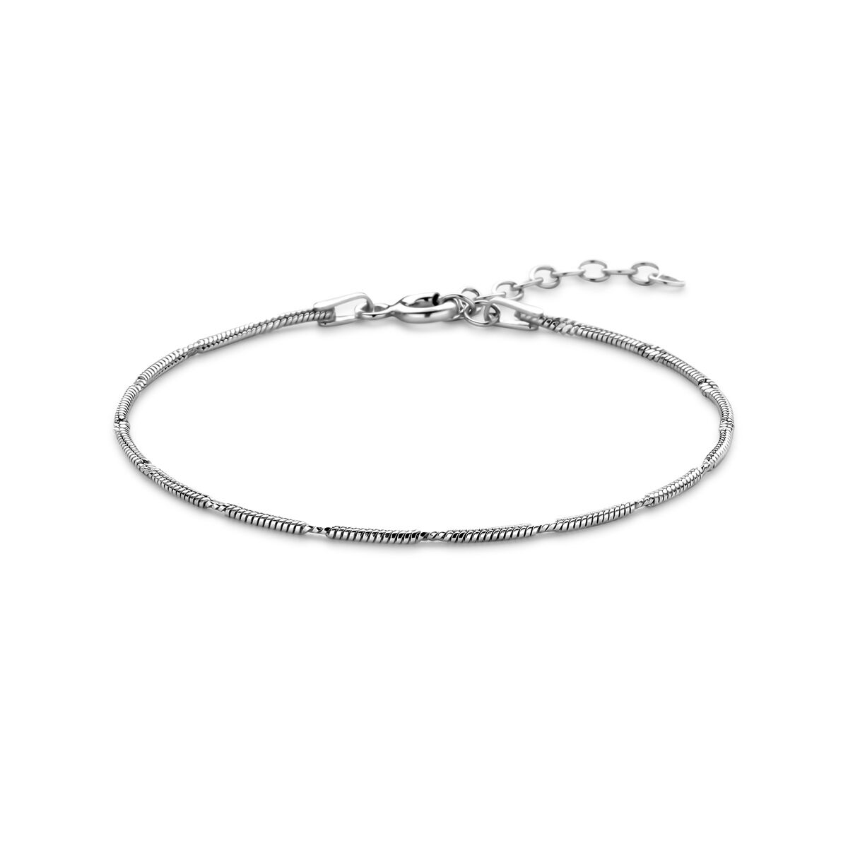 Fantasy Collection Armband slang rond 1,5 mm 16 + 3 cm zilver