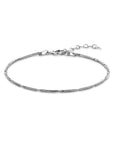 Zilver gerhodineerde armband slang rond 1,5 mm 16 + 3 cm - 1341784