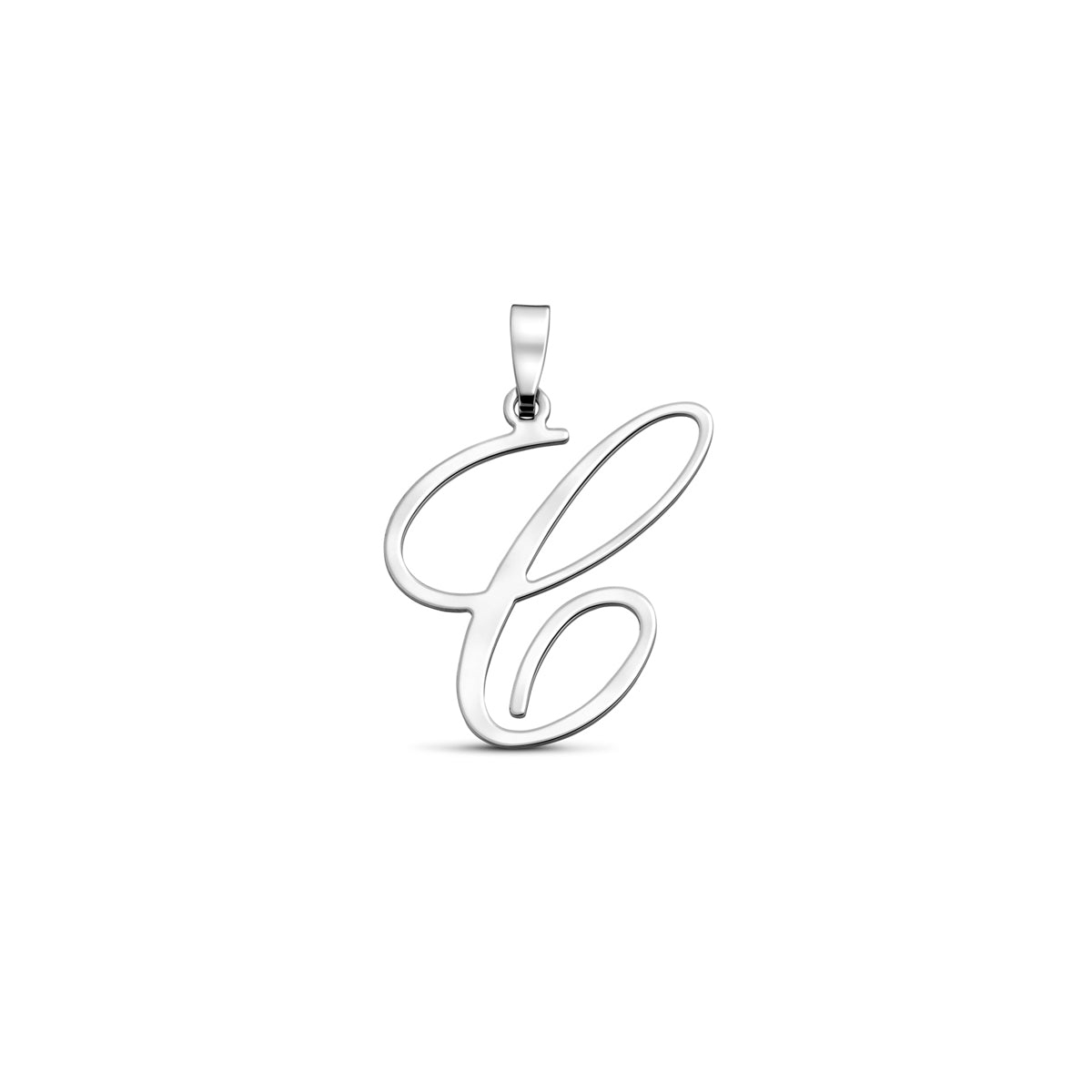Hanger sierletter C 19 mm zilver #Letter_C