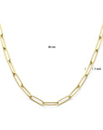 14K geelgoud collier paperclip 7 mm 45 cm 4031307 - PansiteNederland.nl
