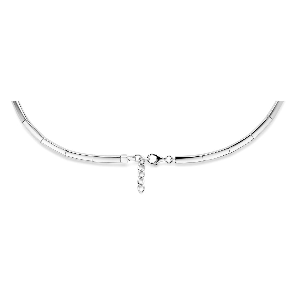 Fantasy Collection Collier zirkonia 7 mm 42 + 3 cm zilver gerhodineerd