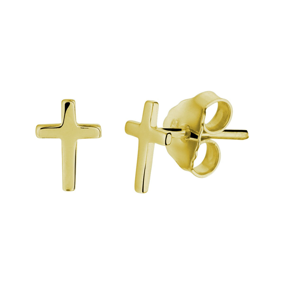 Fantasy Collection Oorbellen kruis 1 micron zilver verguld