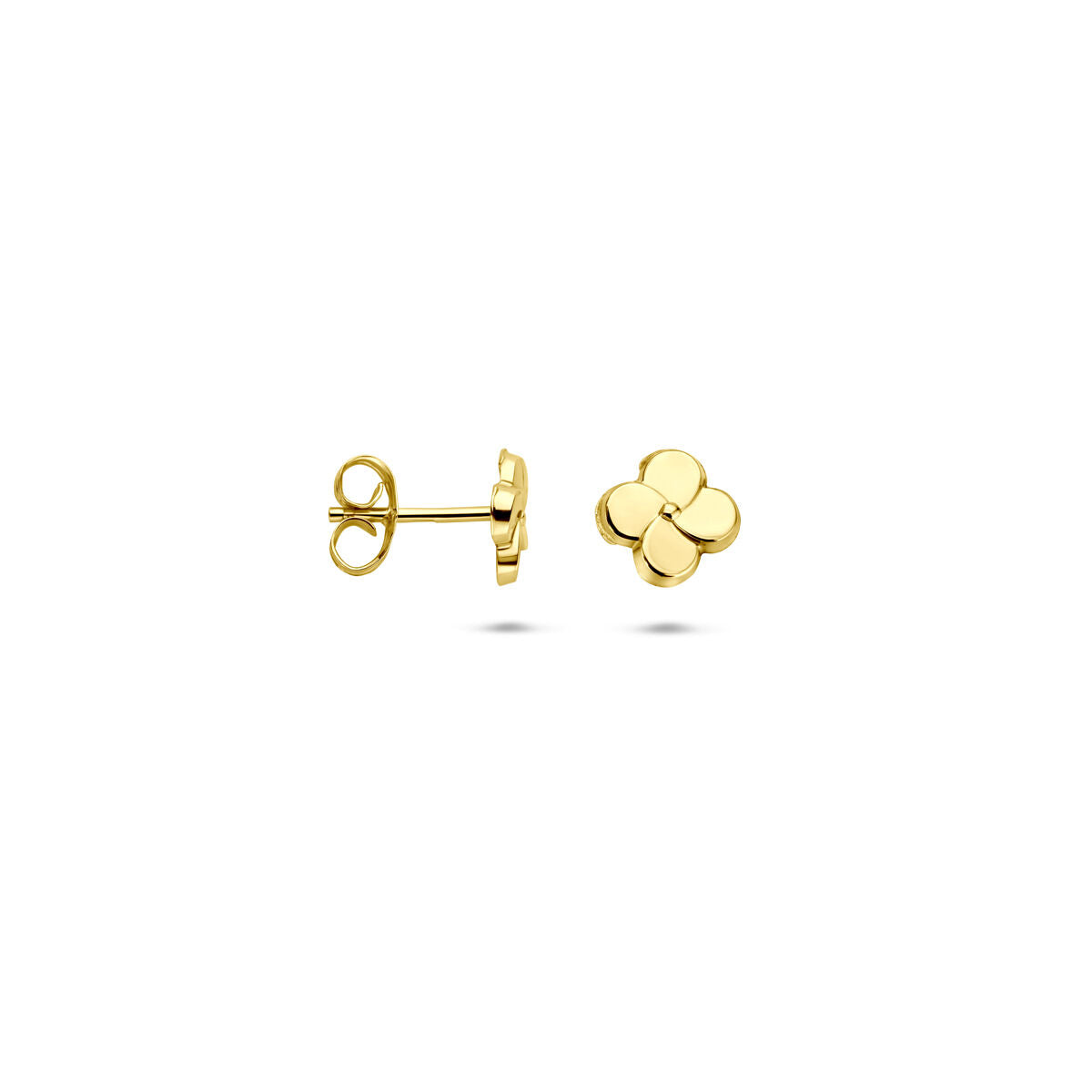 Fantasy Collection Oorbellen bloem 5 mm 14K geelgoud