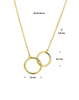 14K geelgoud collier rondjes 0,8 mm 40 + 4 cm 4022748