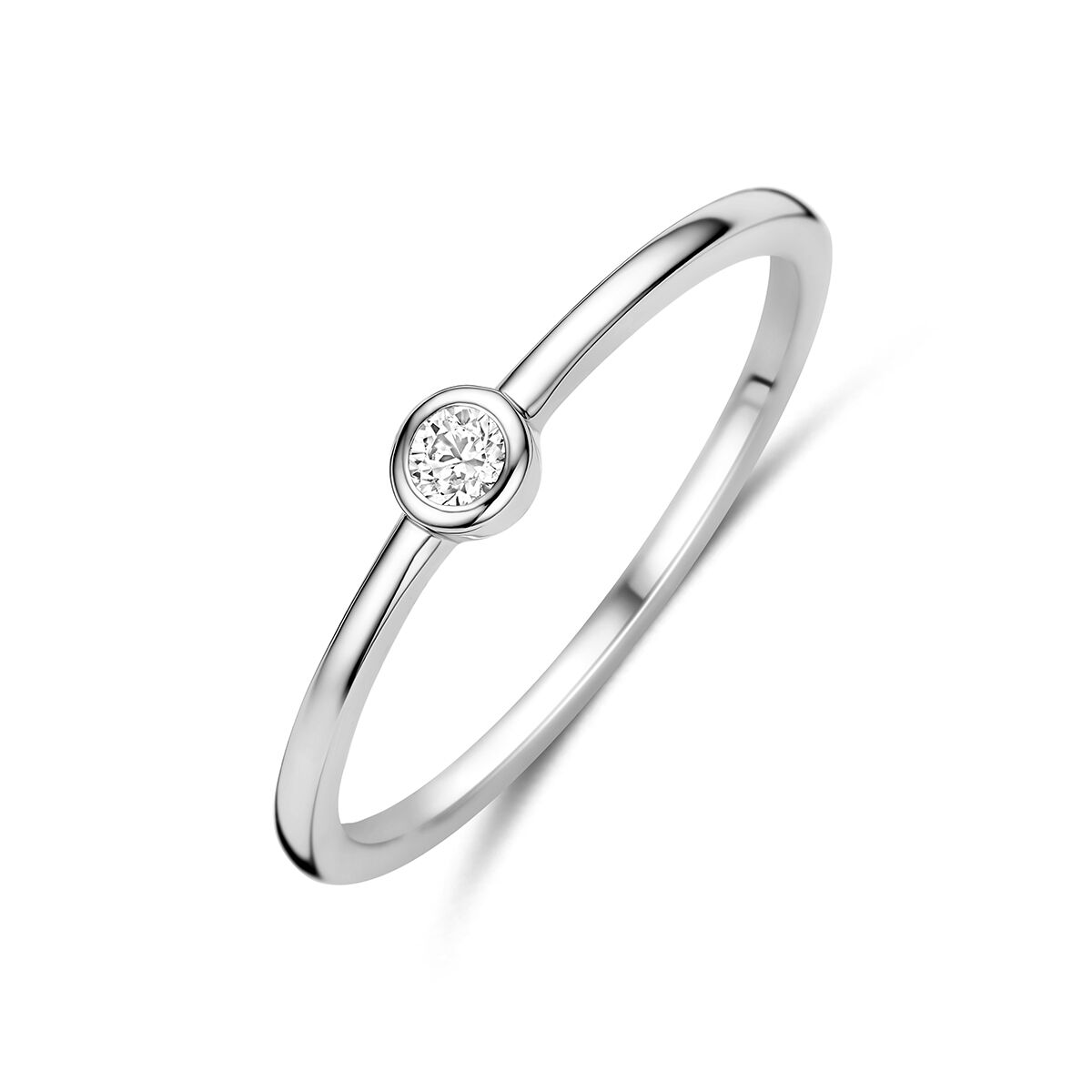 Ring zirkonia zilver gerhodineerd 1343644