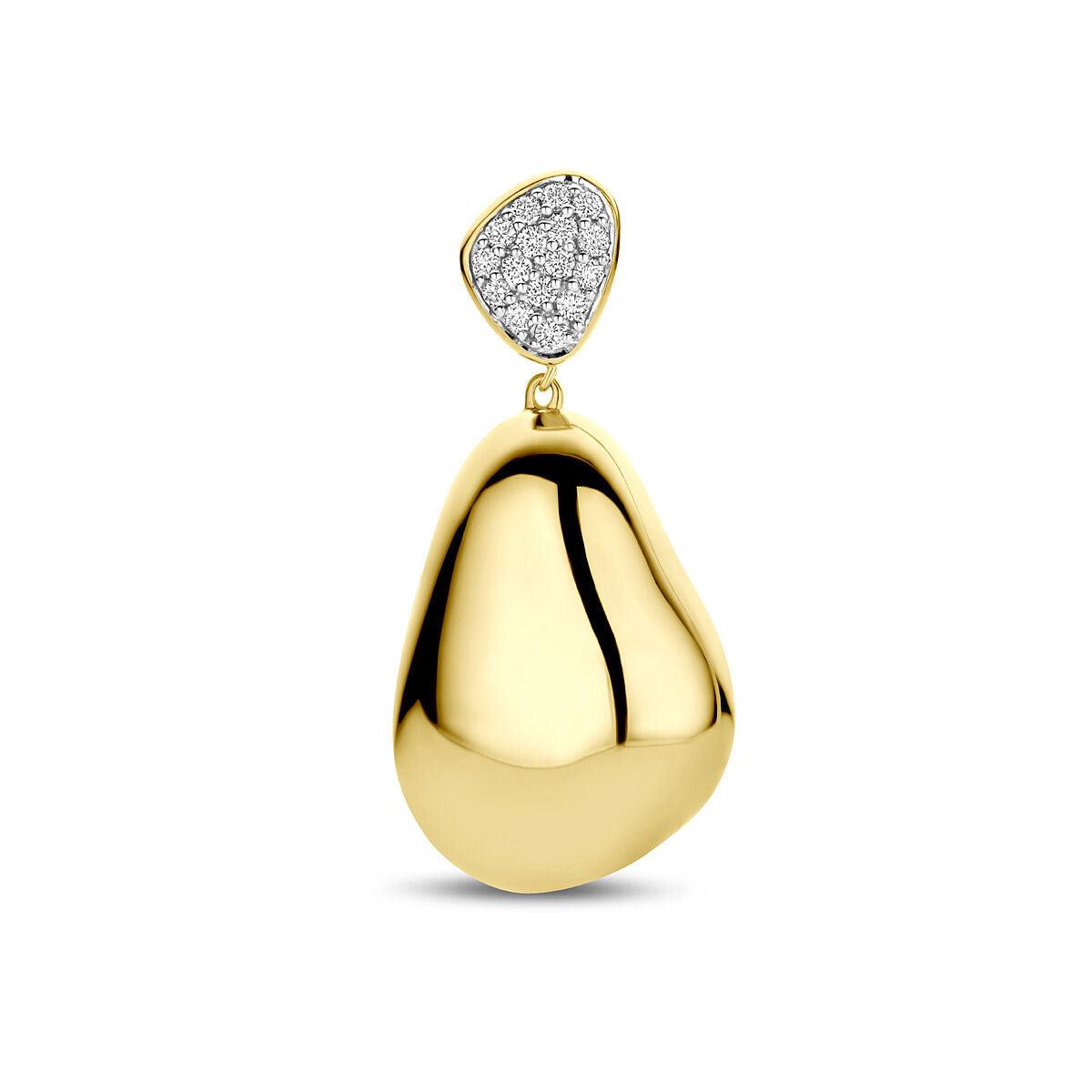 Fantasy Collection Hanger diamant 0.20ct h si 34 mm 14K geelgoud