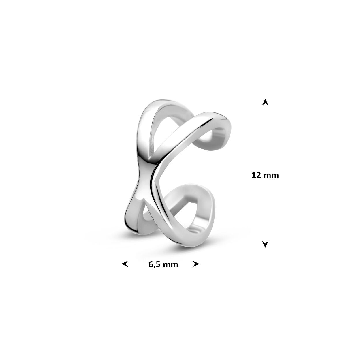 Fantasy Collection Ear cuff 12 mm zilver oorbellen