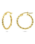 14K geelgouden oorringen gedraaid 18 mm - 4034899 - PansiteNederland.nl
