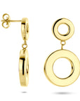14K geelgouden oorhangers rond 33 mm - 4034404 - PansiteNederland.nl