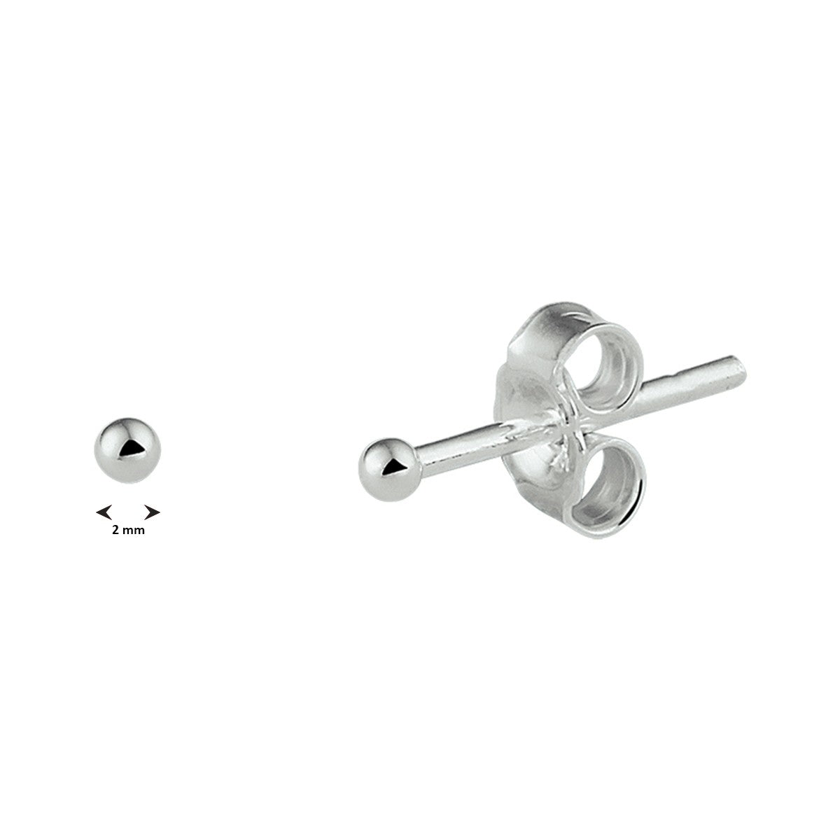 Fantasy Collection Oorbellen bolletje zilver