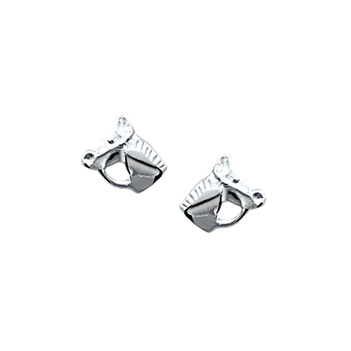 Fantasy Collection Oorbellen paardenhoofd zilver