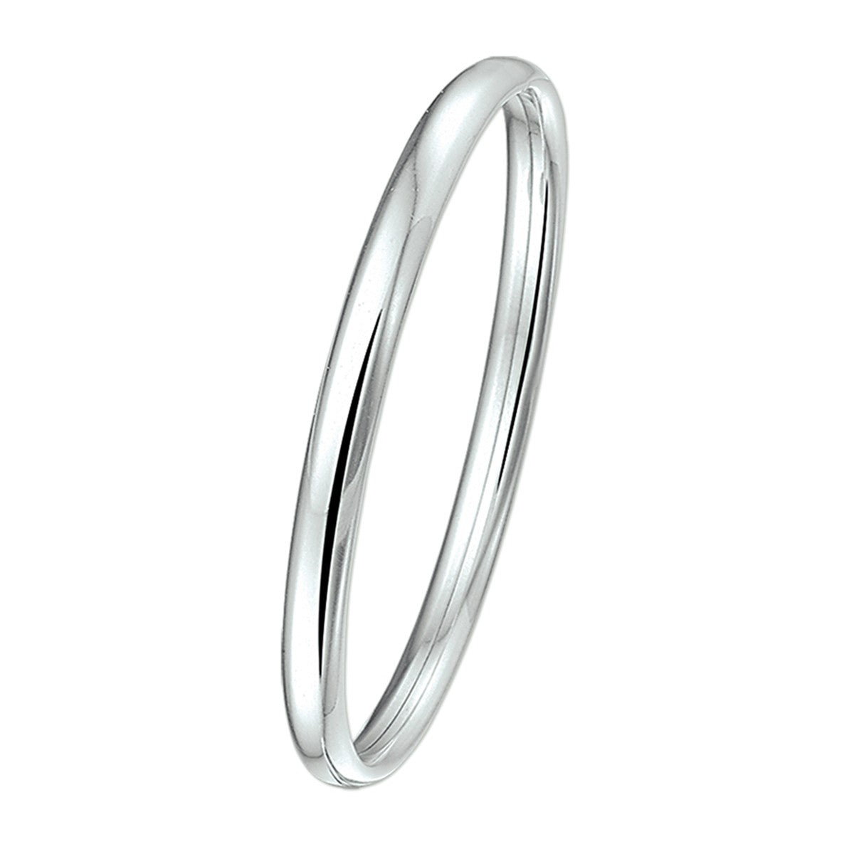 Fantasy Collection Bangle dop 4 mm ovale buis zilver