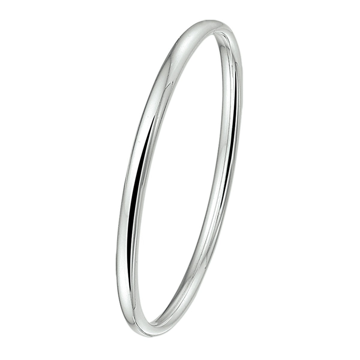 Fantasy Collection Bangle dop 5 mm ovale buis zilver