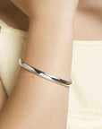 Zilveren bangle armband dop 5 mm ovale buis zilver 1001340 - PansiteNederland.nl