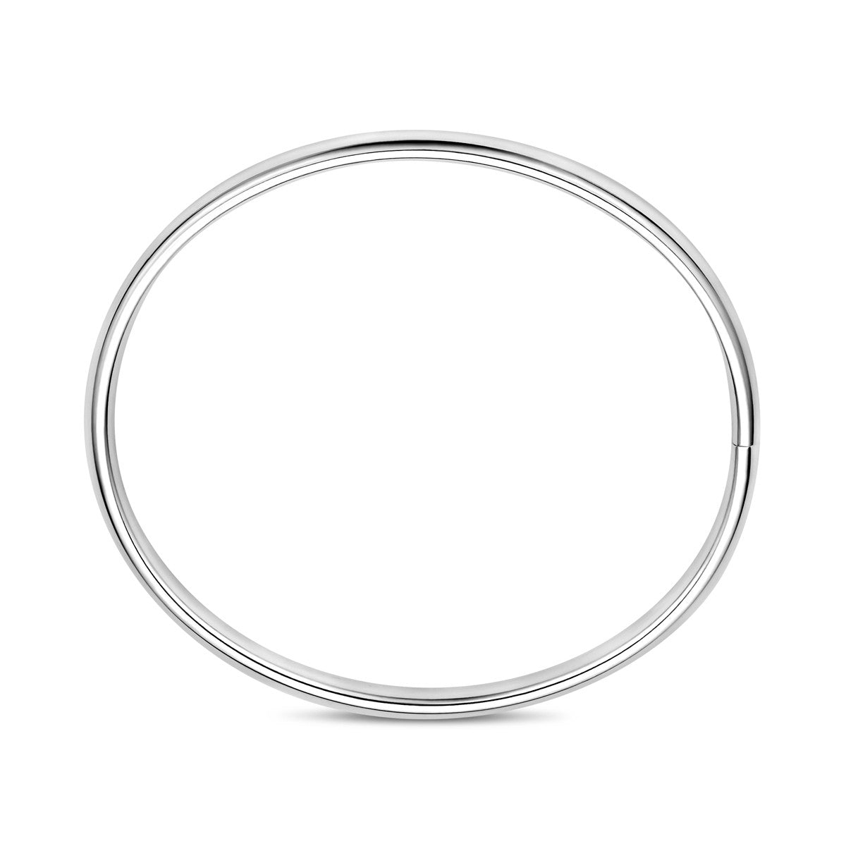 Bangle dop 5 mm ovale buis zilver