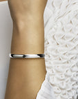 Zilver Armband Bangle Dop 7 mm Ovale Buis 1001346 - PansiteNederland.nl