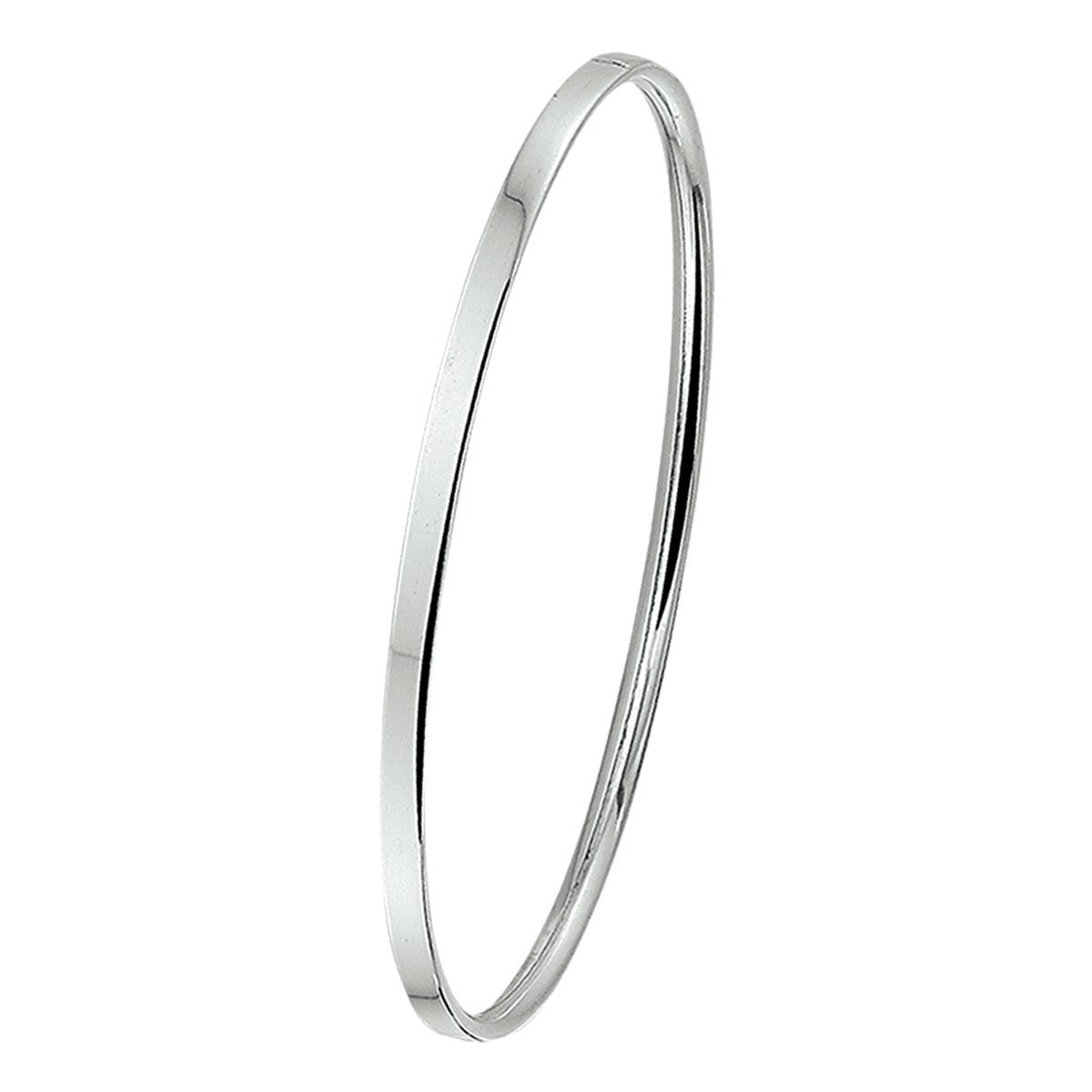 Fantasy Collection Bangle dop vlakke buis 3 x 60 mm zilver