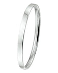Zilver armband Bangle Dop 5 mm Vlakke Buis 1001363 - PansiteNederland.nl