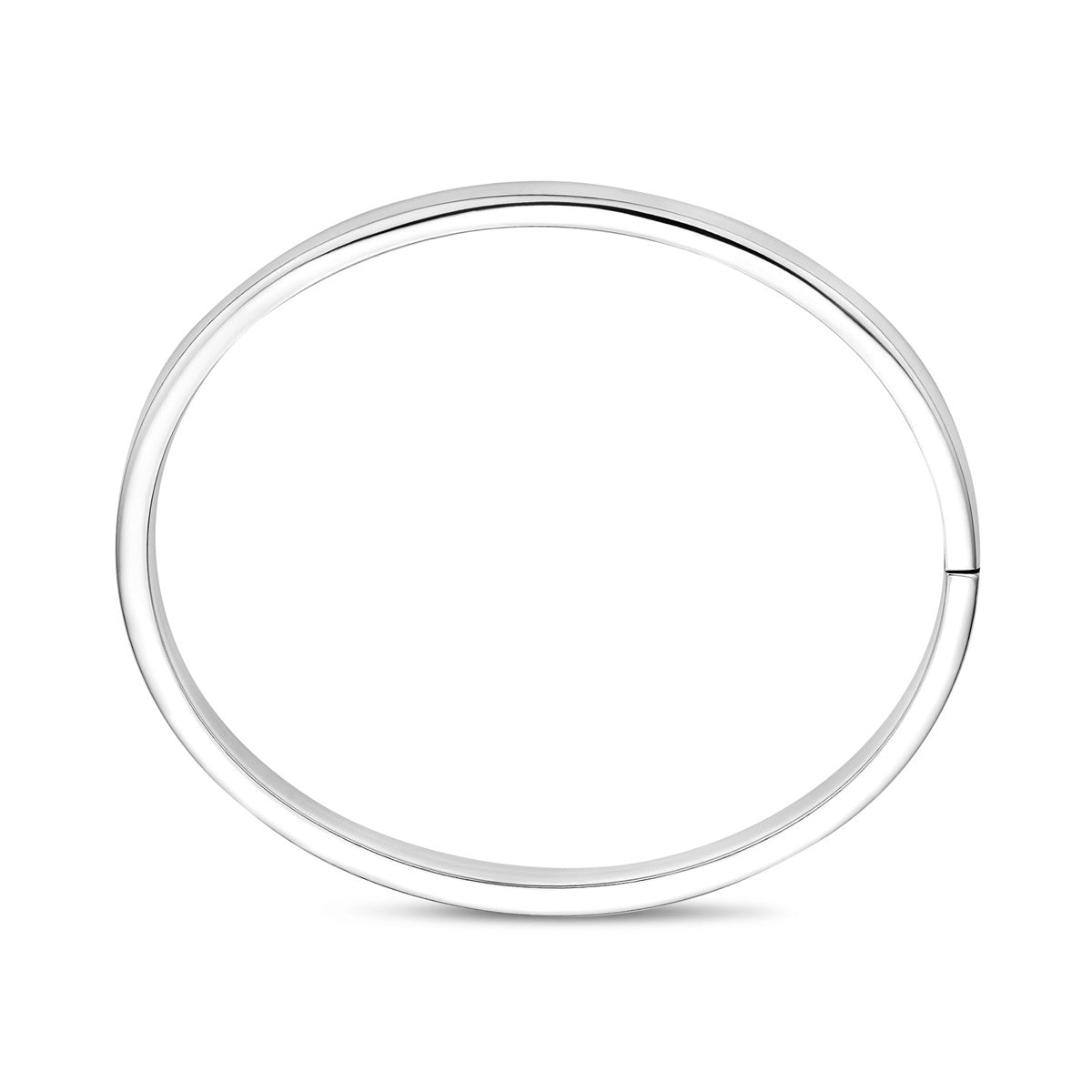 Bangle dop 5 mm vlakke buis zilver