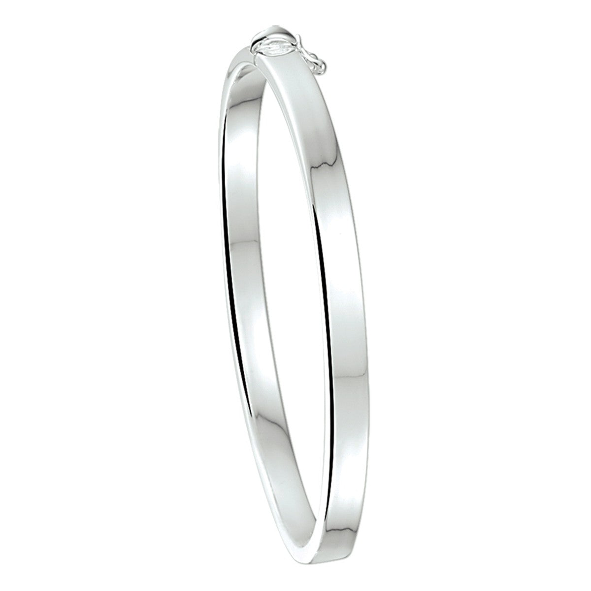 Fantasy Collection Bangle scharnier 5 mm vlakke buis zilver