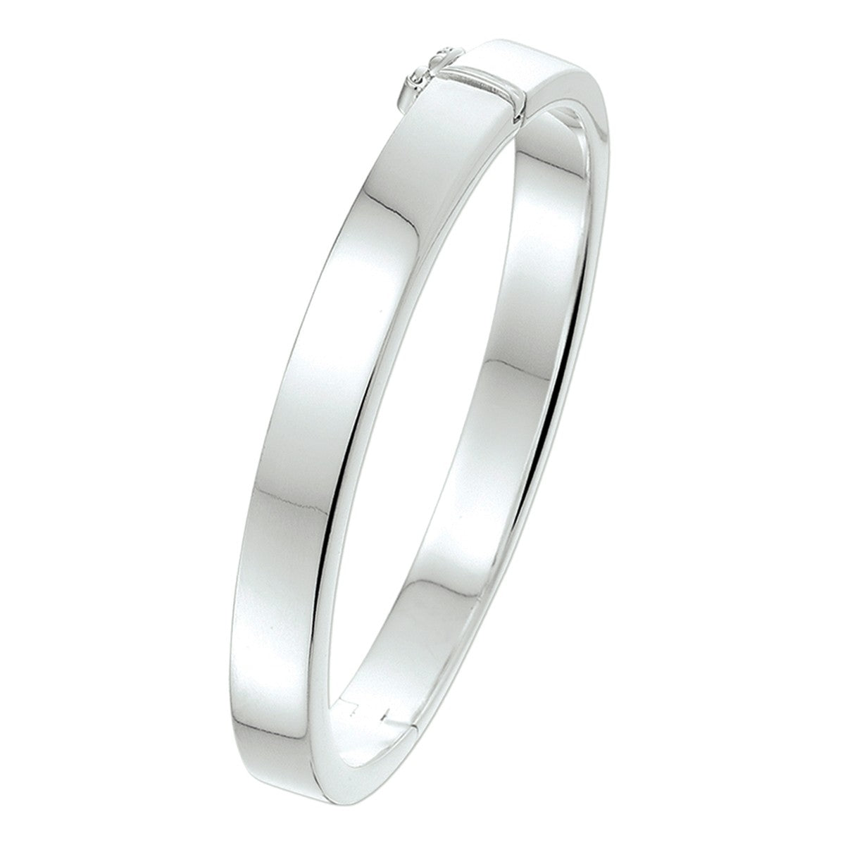 Fantasy Collection Bangle scharnier 8 mm vlakke buis zilver