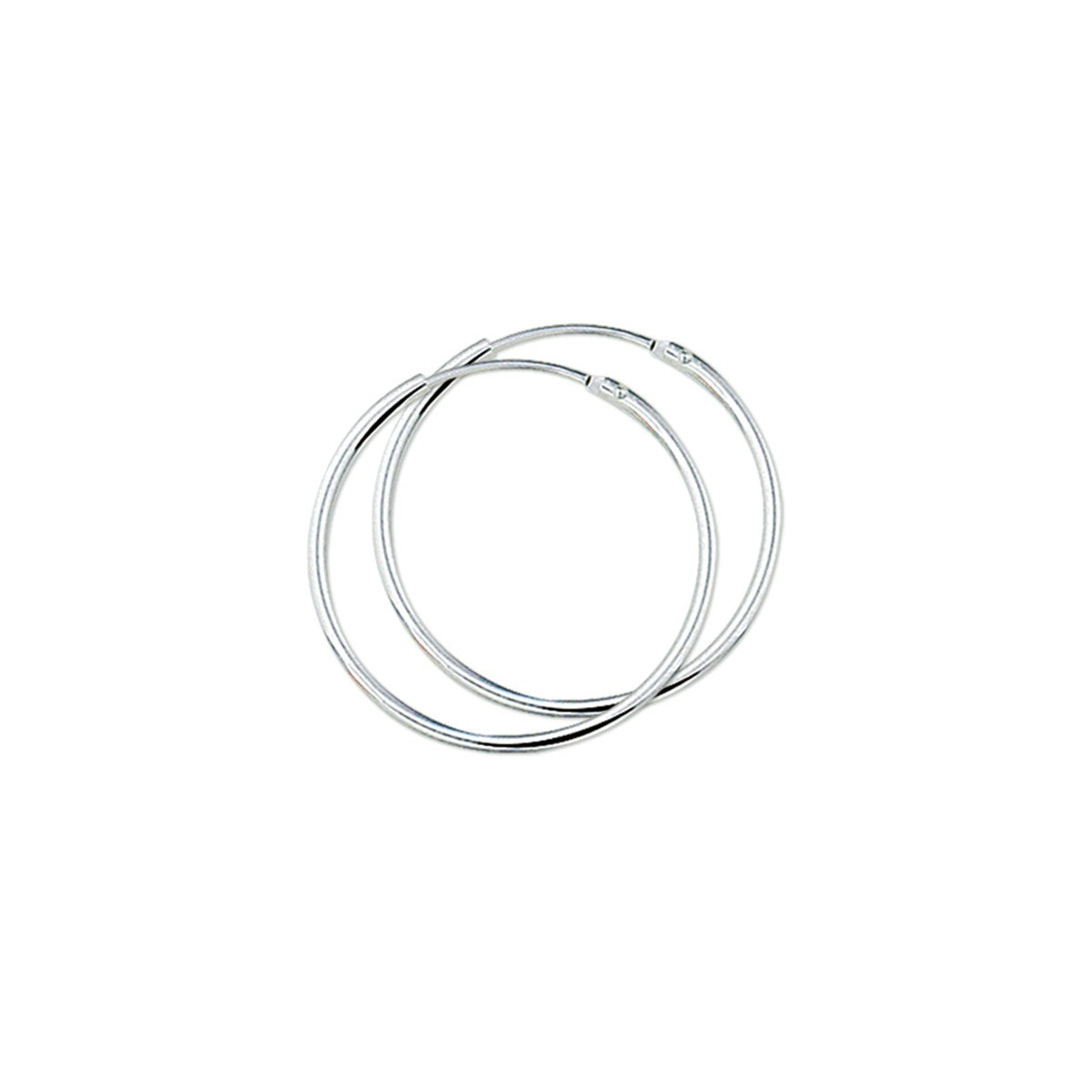 Fantasy Collection Oorbellen 1,5 mm ronde buis zilver
