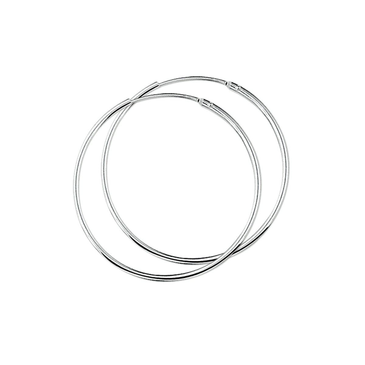 Fantasy Collection Oorbellen 1,5 mm ronde buis zilver